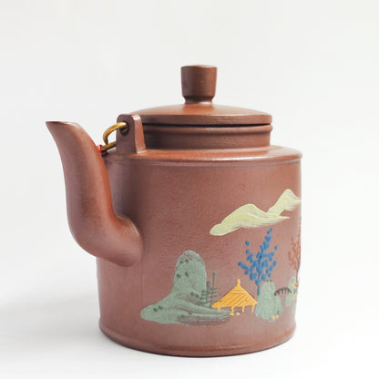 Zhuni Hanging Teapot with Landscape Painting and Artistic Conception