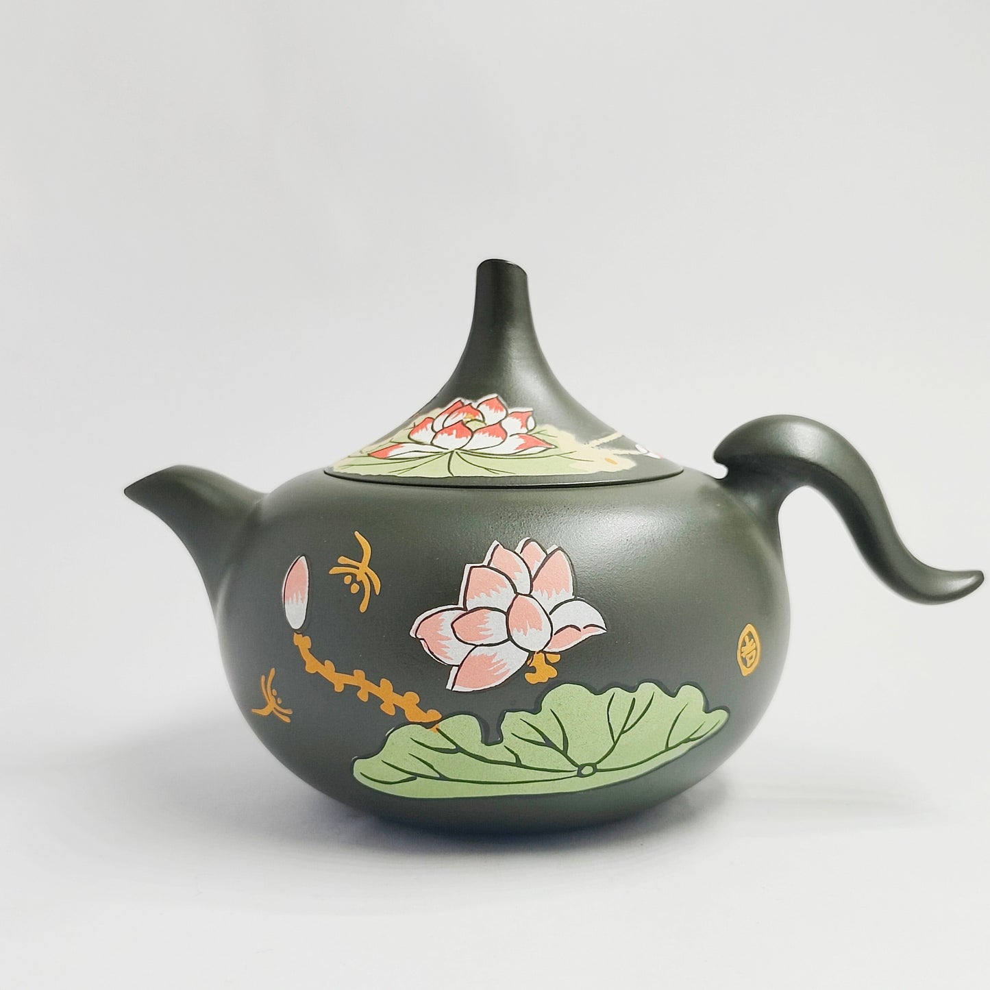 Lotus Shadow Ink Fragrance Curved Stream Teapot