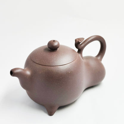 Purple Eggplant Spirit Rhythm Three-Footed Teapot