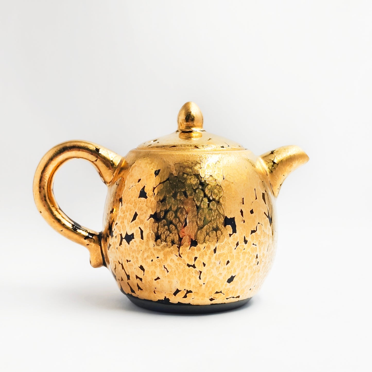 Dragon Egg Teapot with Golden Scaled Texture