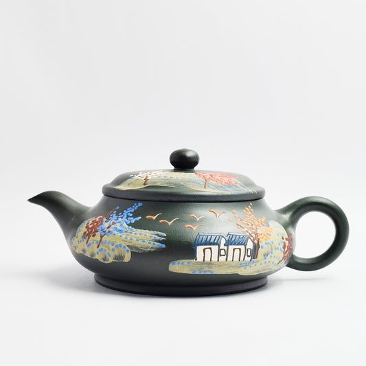 Archaistic Green Zisha Teapot
