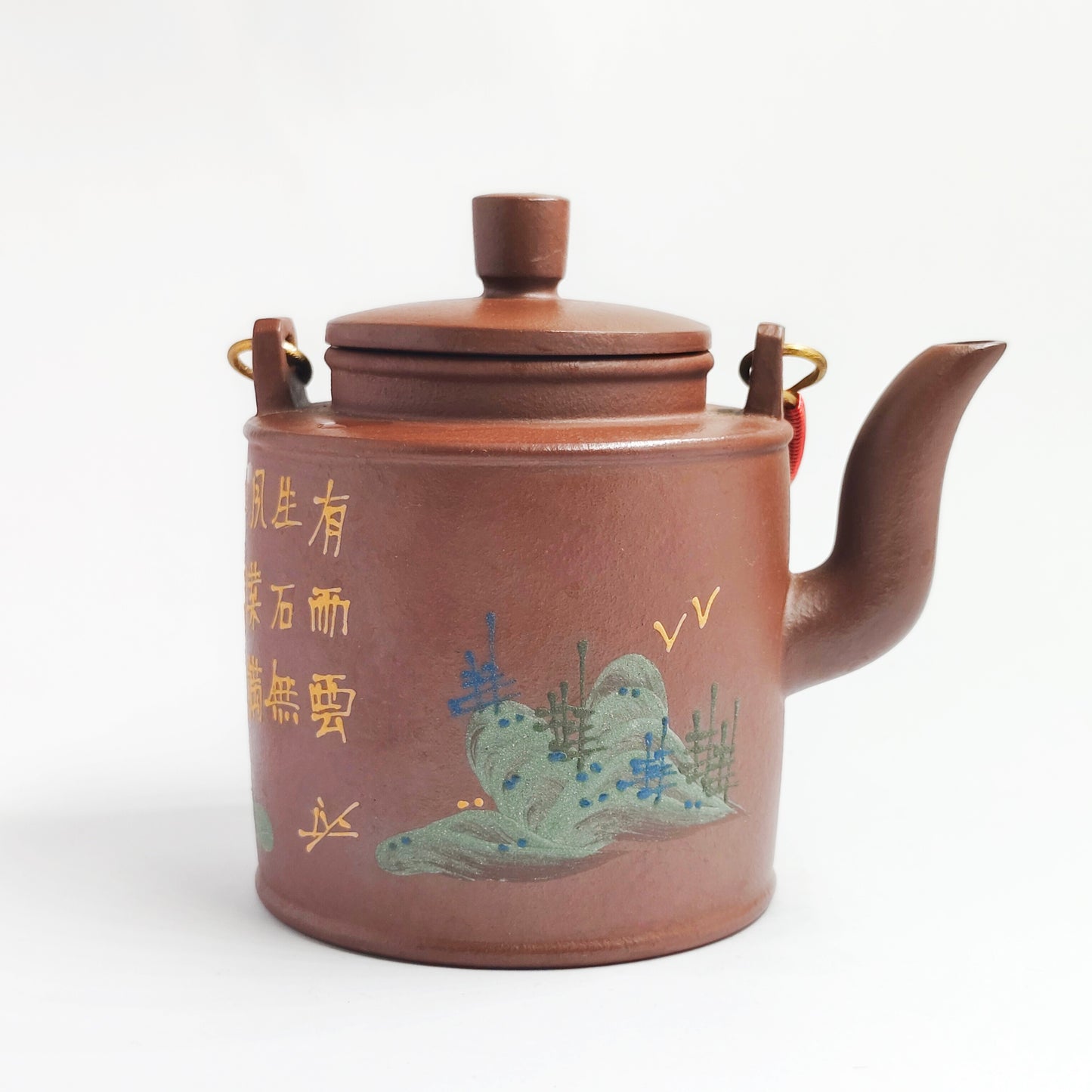 Zhuni Hanging Teapot with Landscape Painting and Artistic Conception