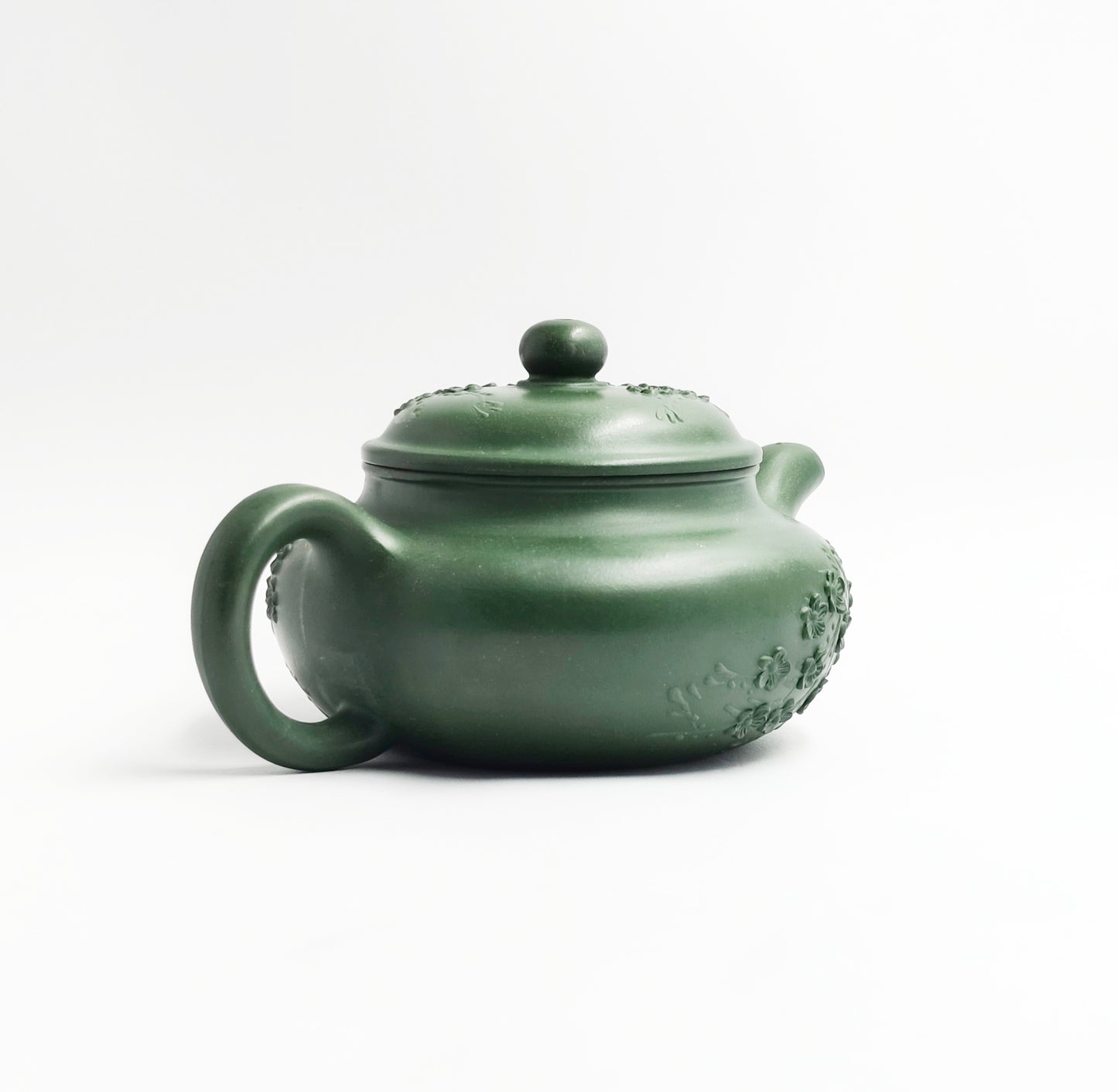 Cyan-Glaze Winter Plum Teapot