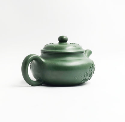 Cyan-Glaze Winter Plum Teapot
