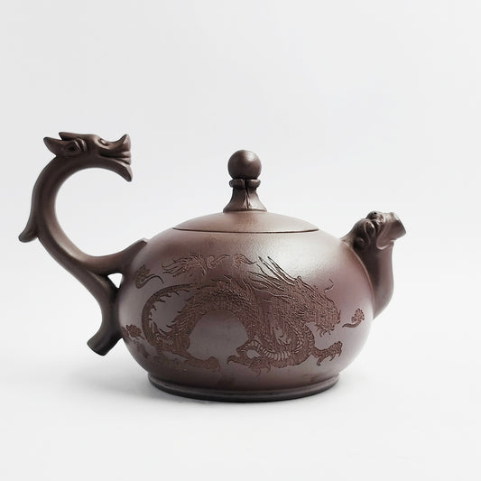 Purple Clay Auspicious Dragon Teapot