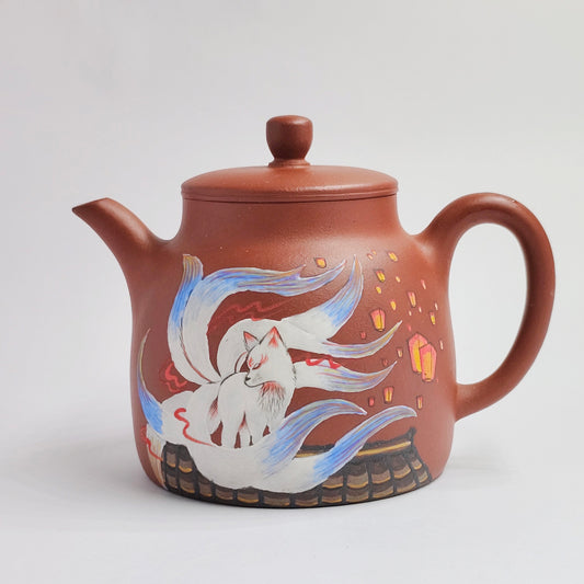 Zhuni Spiritual Fox Chasing the Moon Palace Lantern Teapot