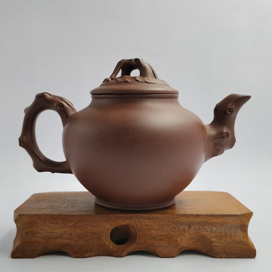 Master Yin Jiaji handmade Roshi mud peach primula teapot