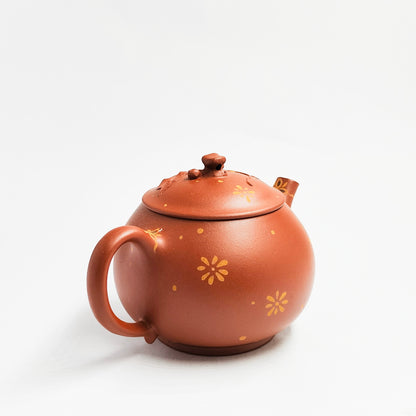 Cinnabar Star Flower Teapot