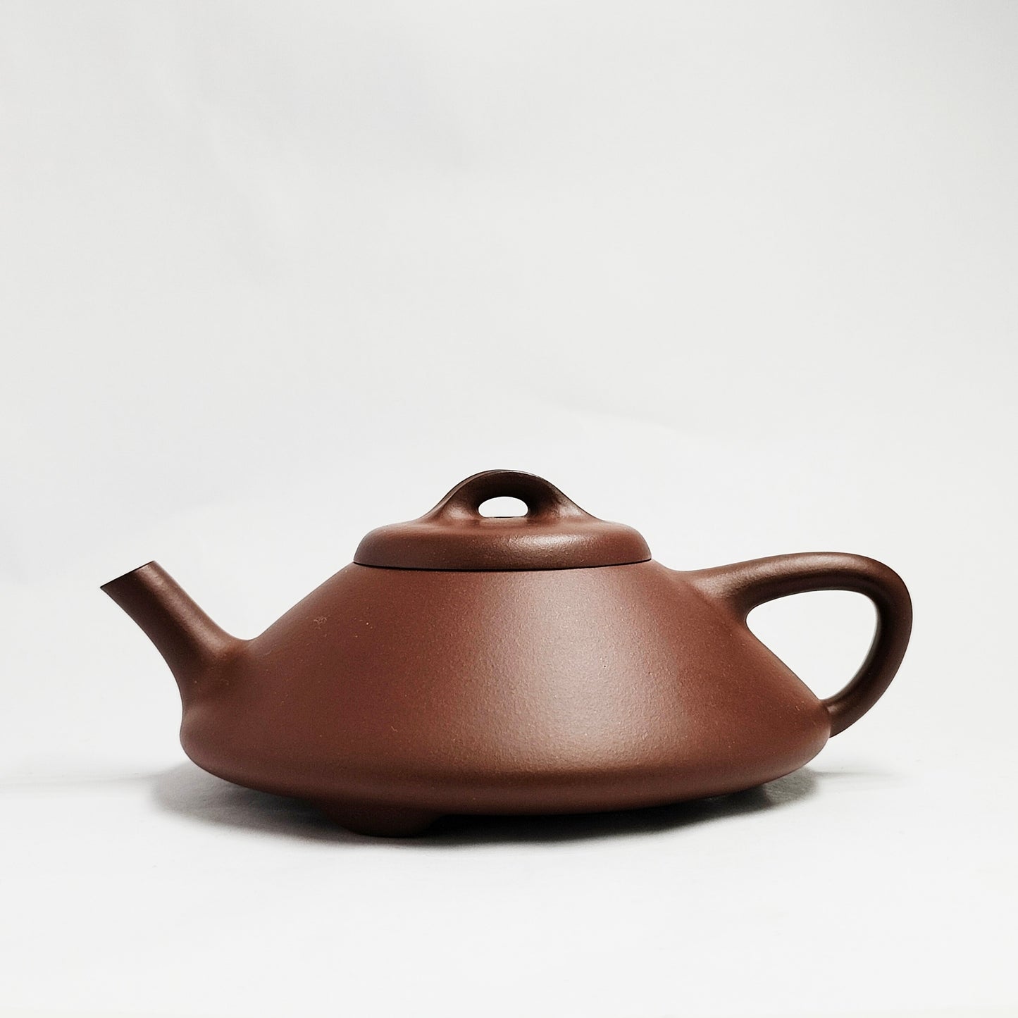 Purple Clay Plain-Rhyme Flat Shipiao Teapot