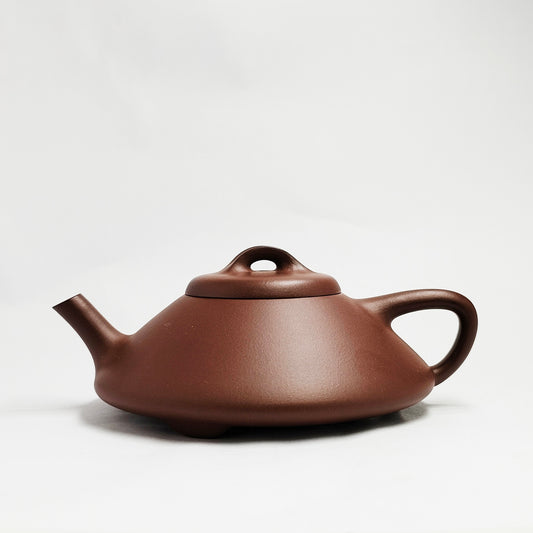 Purple Clay Plain-Rhyme Flat Shipiao Teapot