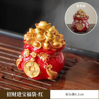 Fu bag color-changing tea pet makes a fortune