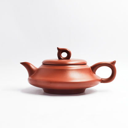 Flat Lantern Teapot in Zhuni Clay