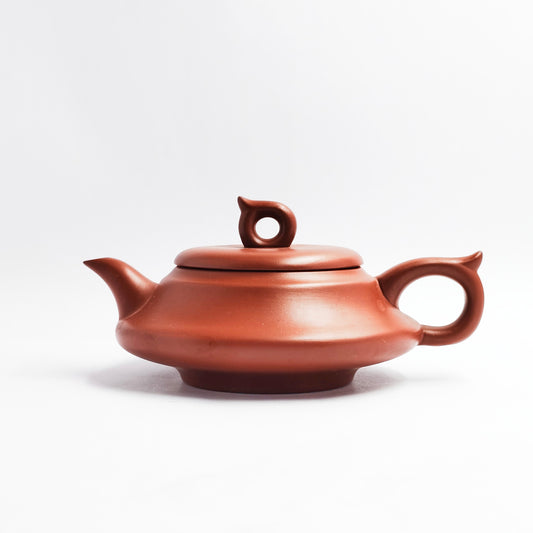 Flat Lantern Teapot in Zhuni Clay