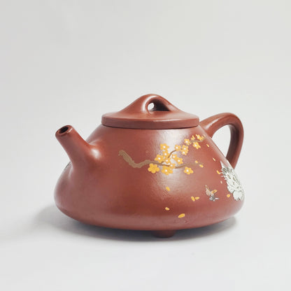 Shipiao Teapot with Plum Blossom Fragrance, Butterfly Play, and Cat’s Charm