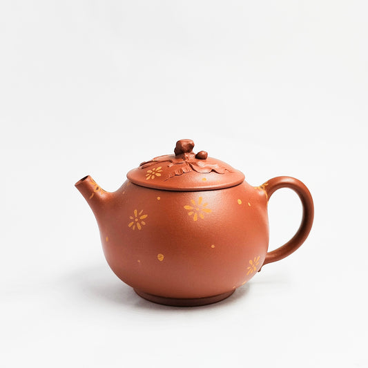 Cinnabar Star Flower Teapot