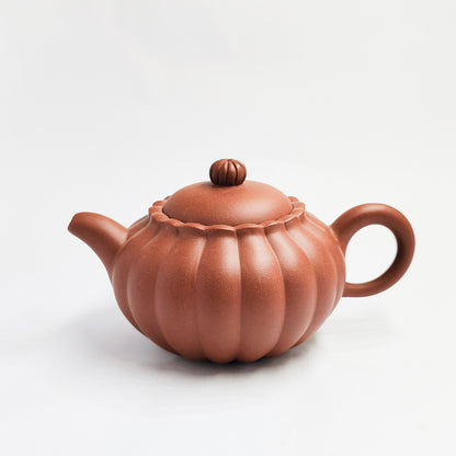 Vermilion Clay Chrysanthemum Petal Teapot