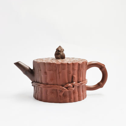 Bamboo Stump Squirrel Teapot