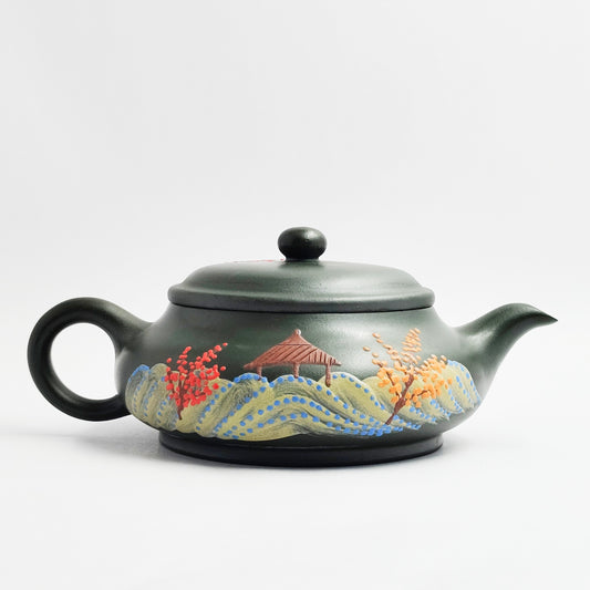 Archaistic Green Zisha Teapot