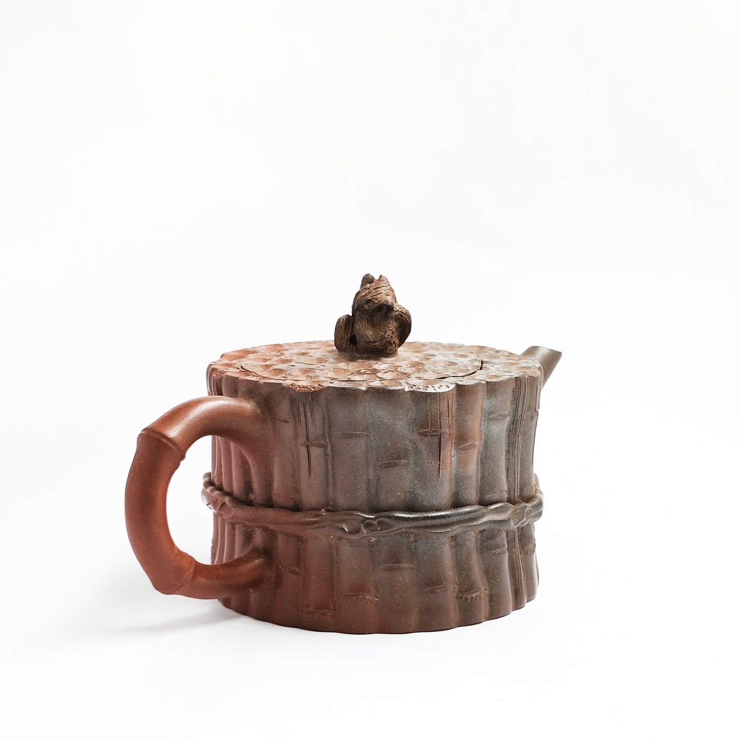 Bamboo Stump Squirrel Teapot