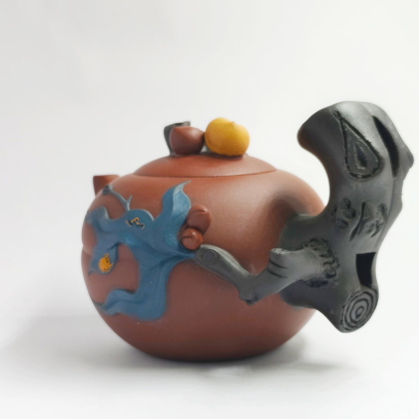 Zhuni Peach Auspicious Leaf Teapot