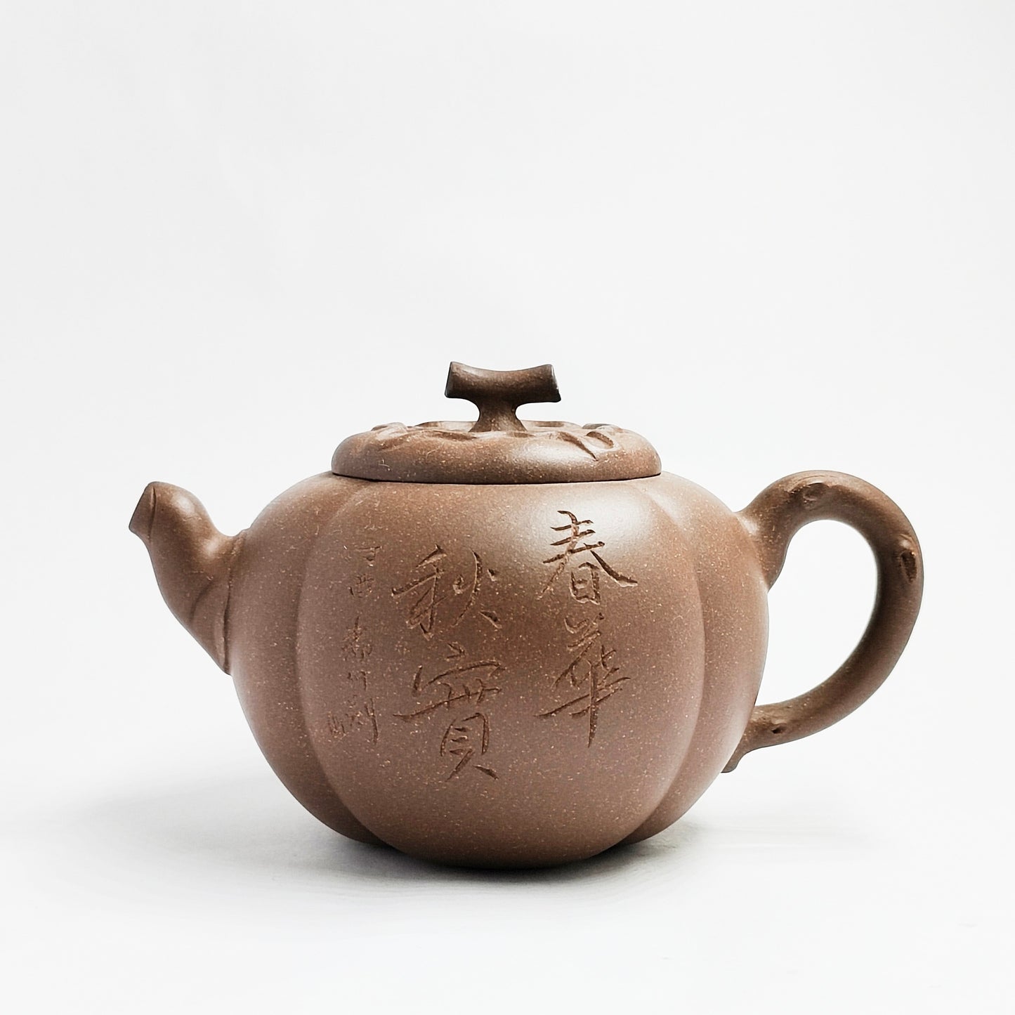 Spring Blossom and Autumn Fruit Gourd-Shaped Teapot