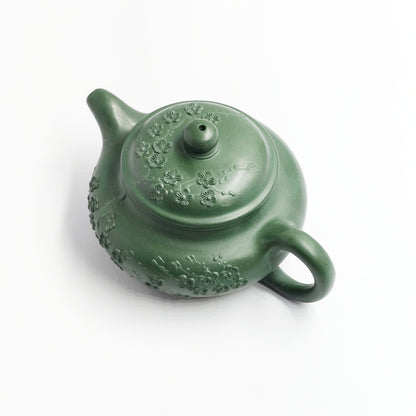 Cyan-Glaze Winter Plum Teapot
