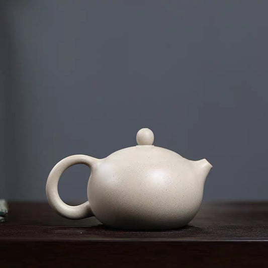 Yixing purple clay pot handmade raw ore white jade section mud white jade Xi Shi teapot