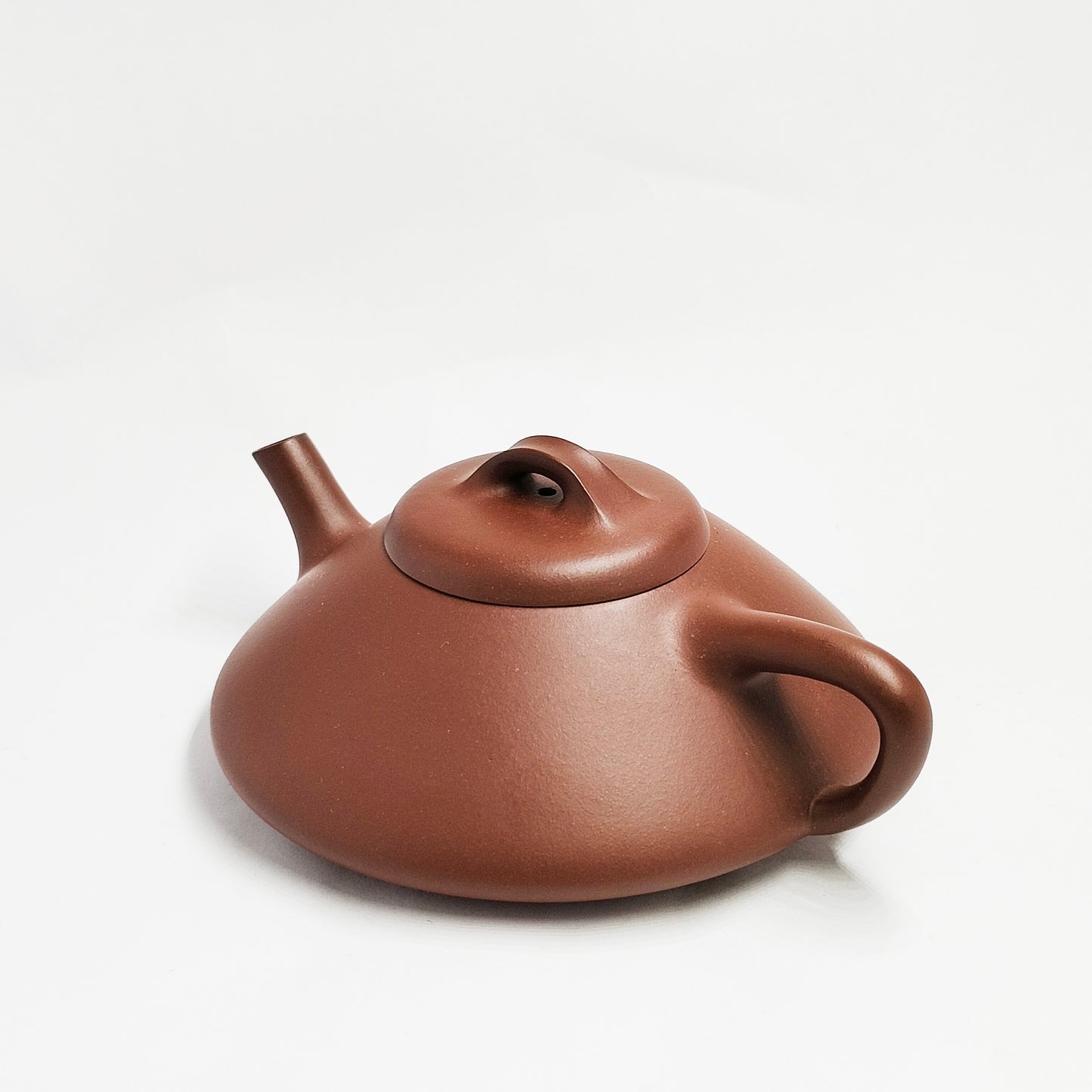 Purple Clay Plain-Rhyme Flat Shipiao Teapot