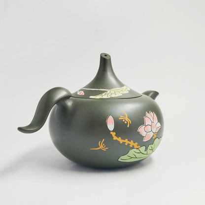 Lotus Shadow Ink Fragrance Curved Stream Teapot