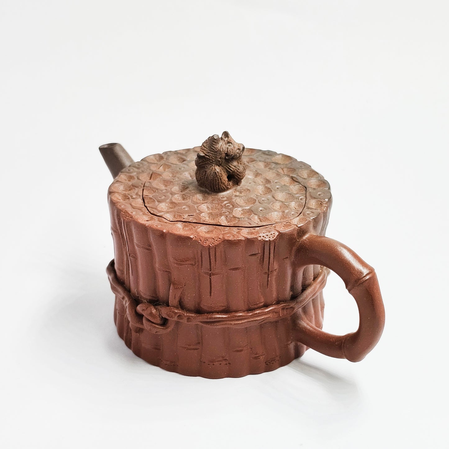 Bamboo Stump Squirrel Teapot
