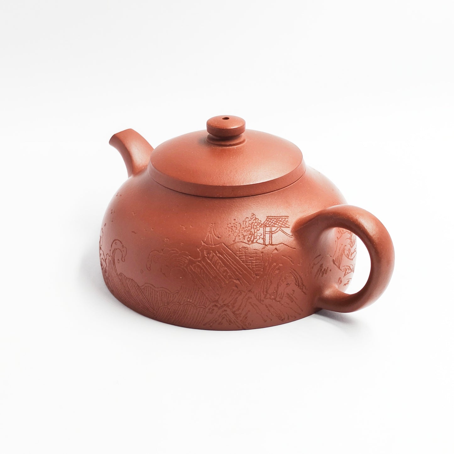 Purple Clay Wave-Shadow Teapot