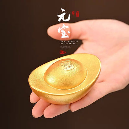Gold ingot color-changing tea pet ornaments