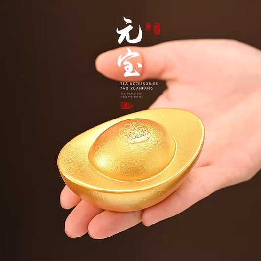 Gold ingot color-changing tea pet ornaments