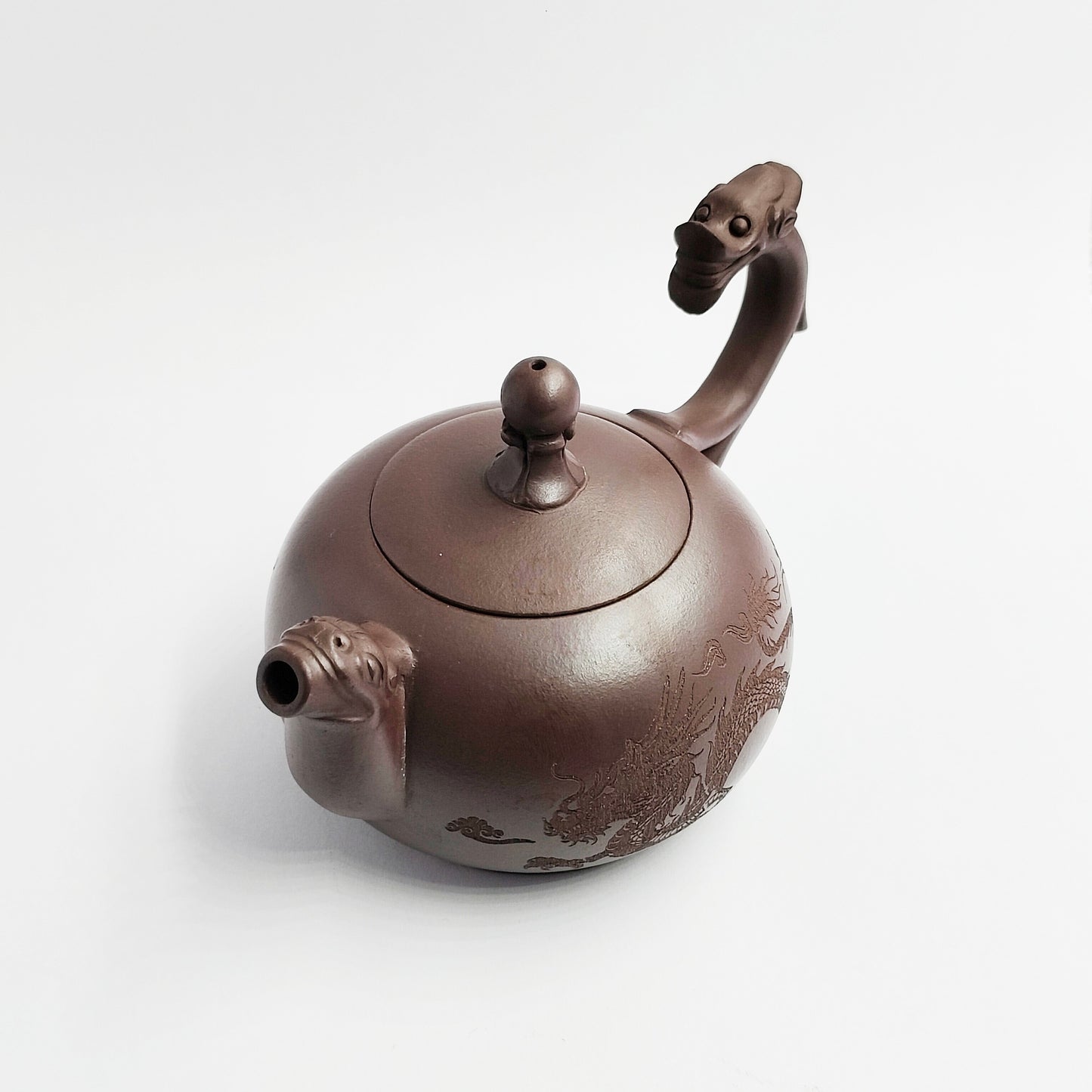 Purple Clay Auspicious Dragon Teapot