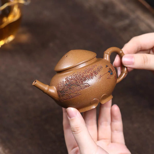 Yixing zishahu famous hand-made raw ore Jinjiangpo fisherman