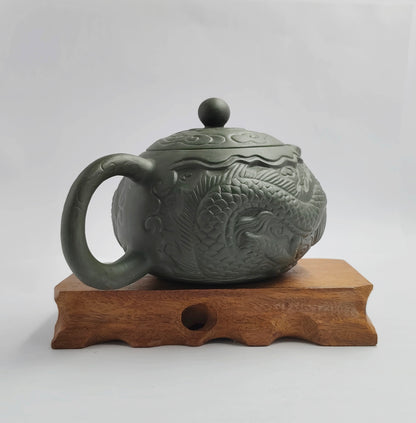 Purple clay pot raw ore green mud Xi Shi Teng Long teapot