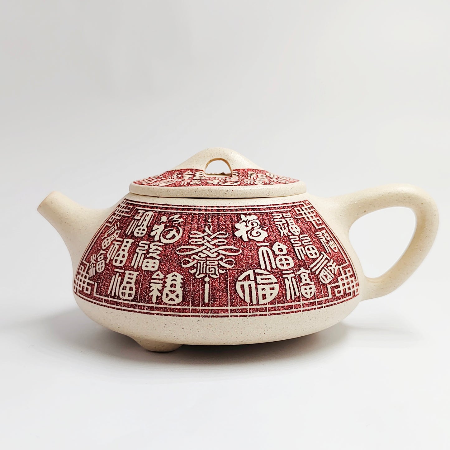 Hundred Blessing Gathering Auspiciousness Shipiao Teapot