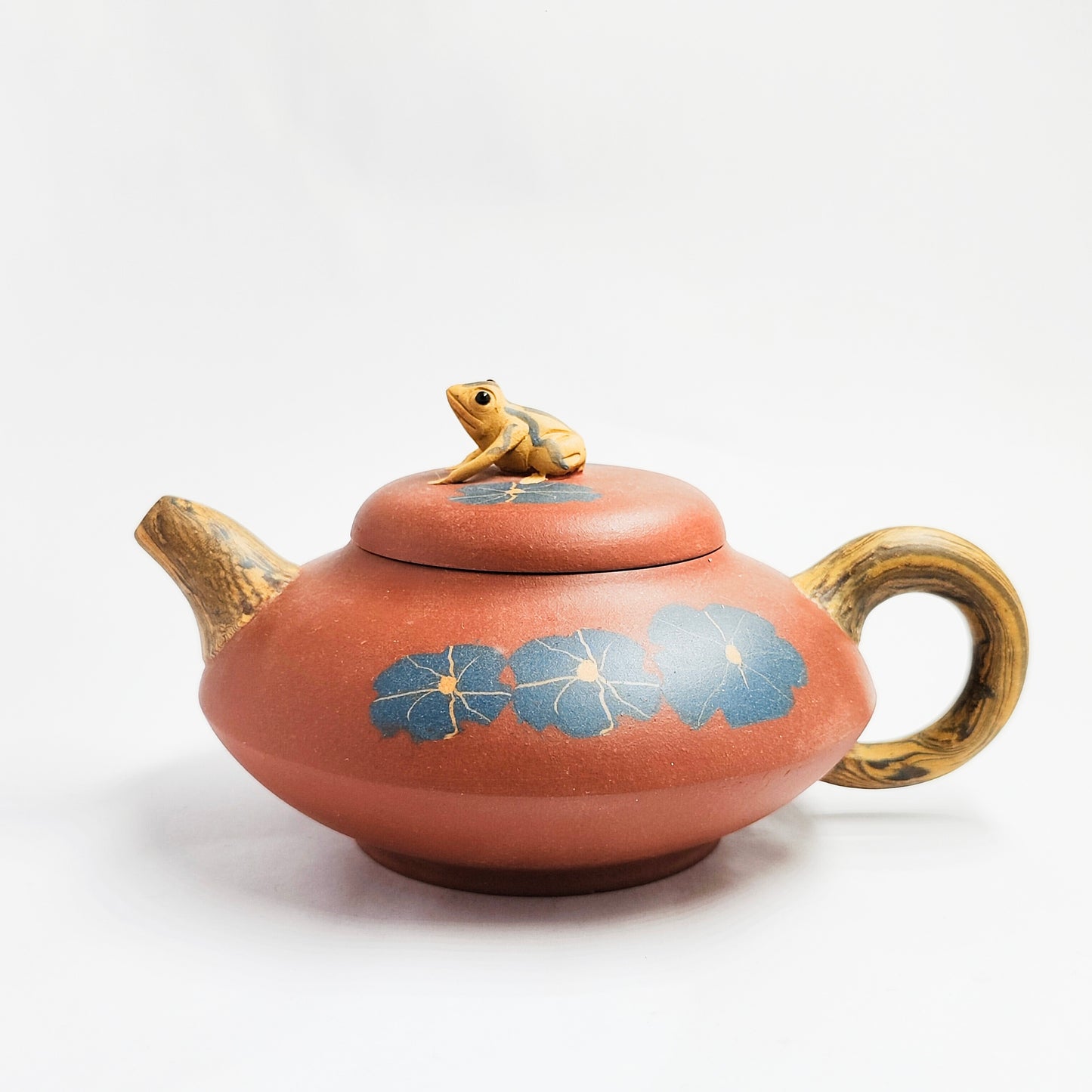 Vermilion Clay Marbled Frog Fun Lotus Rhyme Teapot