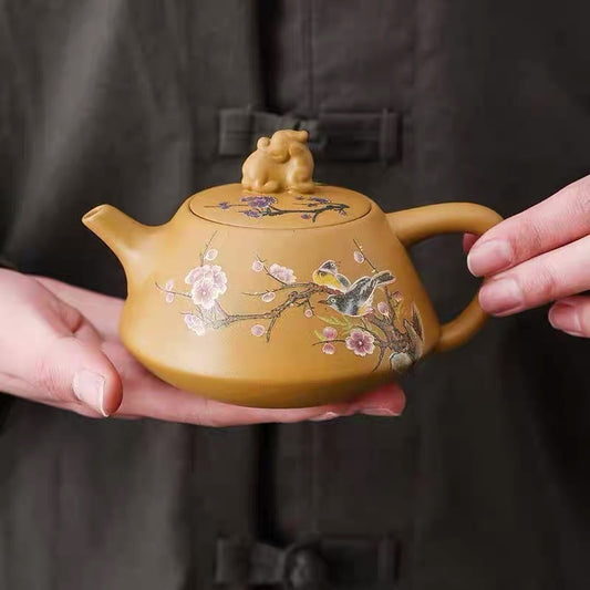 Yellow section mud Fengming water cut off thermochromism beaming stone ladle pot
