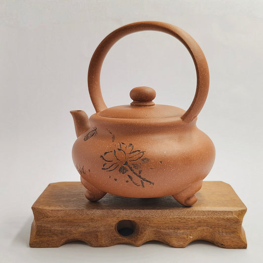 Master Yin Jiaji handmade Huangjianpo Tripod lifting beam teapot