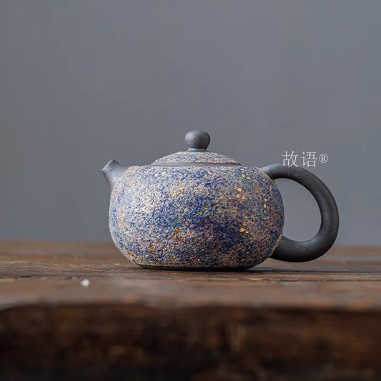 Master Lin Peifu's handmade colorful rock and mineral beauty pot