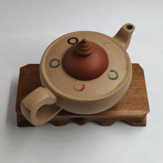 Master Yin Jiaji handmade the old mud red mud Tiantan five-ring pot.