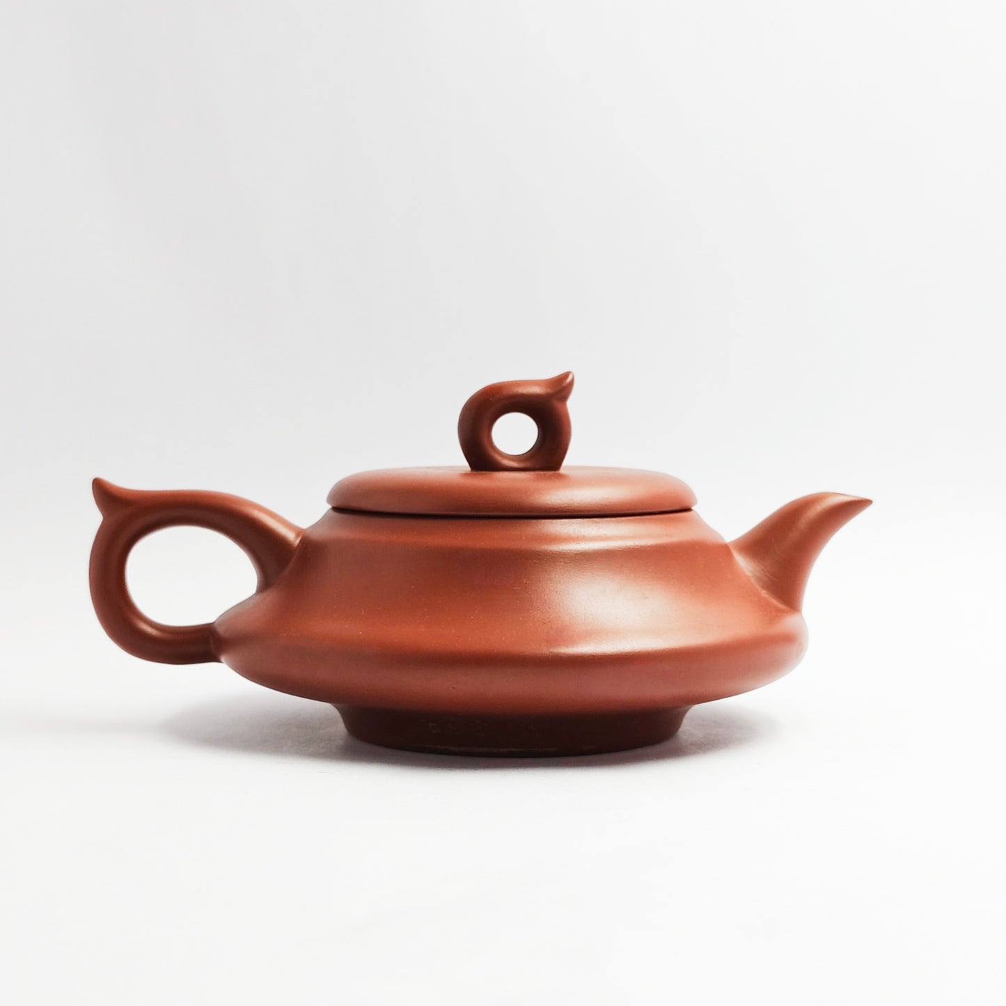 Flat Lantern Teapot in Zhuni Clay