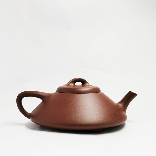 Purple Clay Plain-Rhyme Flat Shipiao Teapot
