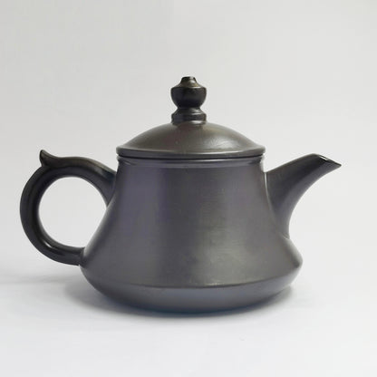 Ink-toned Teapot with Lotus Breeze and Zen Charm