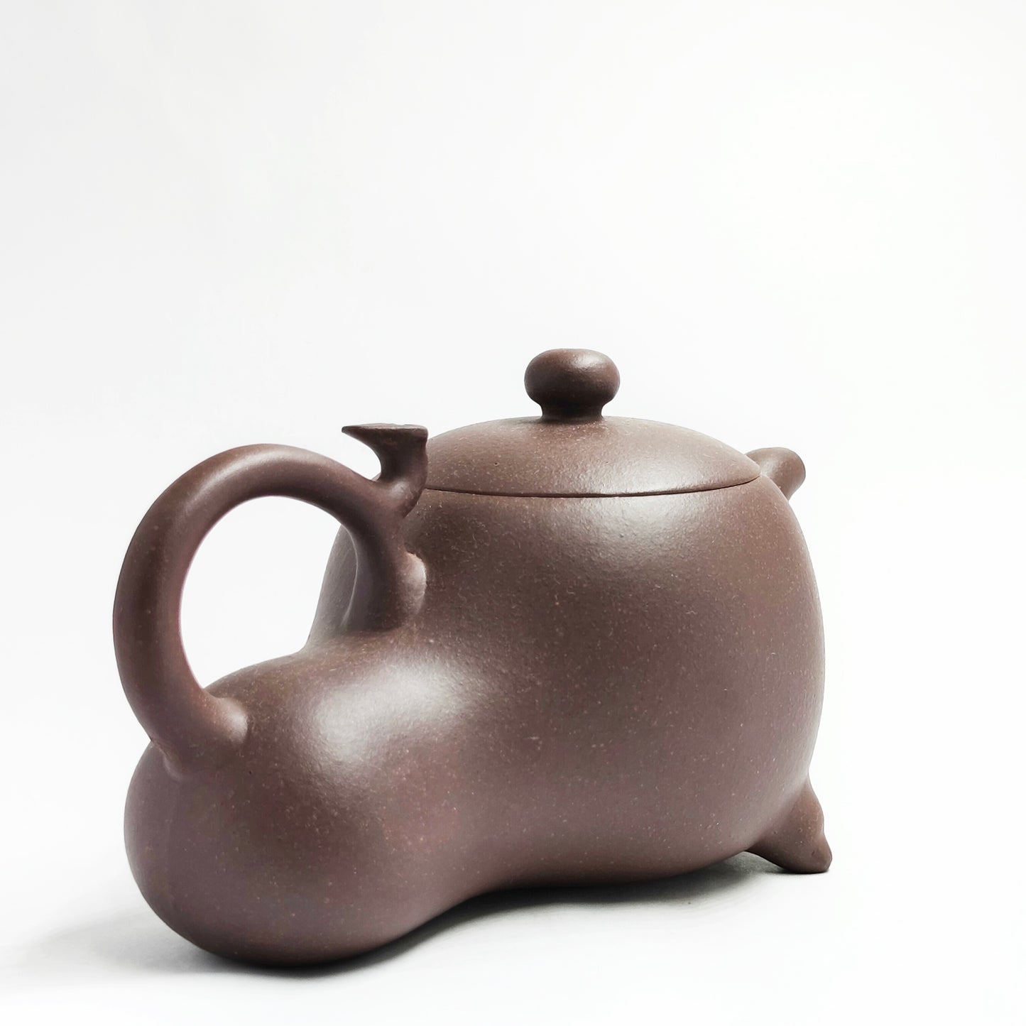 Purple Eggplant Spirit Rhythm Three-Footed Teapot
