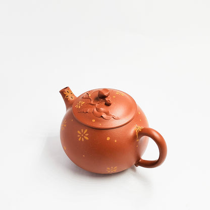Cinnabar Star Flower Teapot