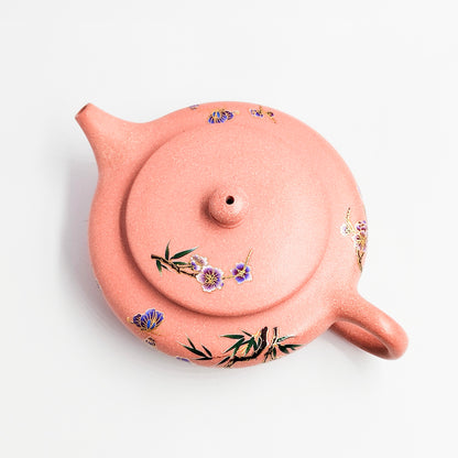 Color-Changing Pink Flat Teapot Morning Glow