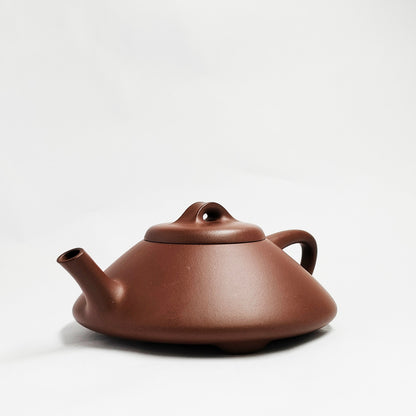 Purple Clay Plain-Rhyme Flat Shipiao Teapot