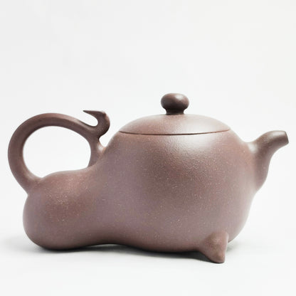 Purple Eggplant Spirit Rhythm Three-Footed Teapot